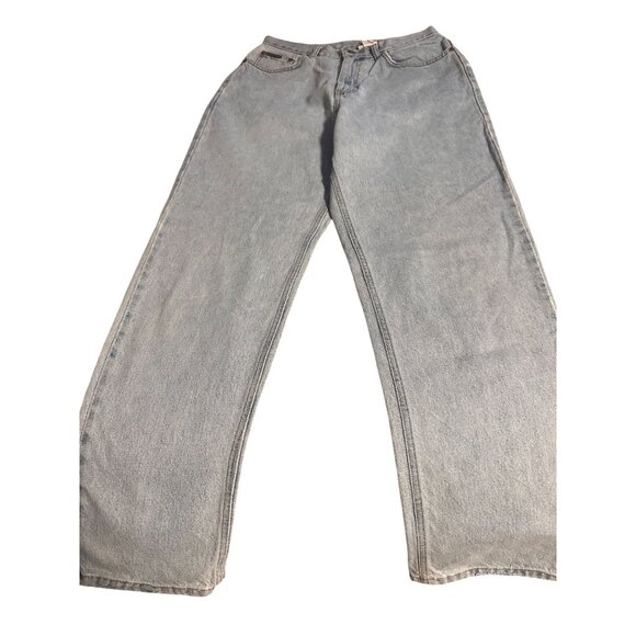 Calvin Klein Womens Light Wash 5-Pocket Enzyme Wash Jeans Size 12 Vtg - Picture 2 of 9